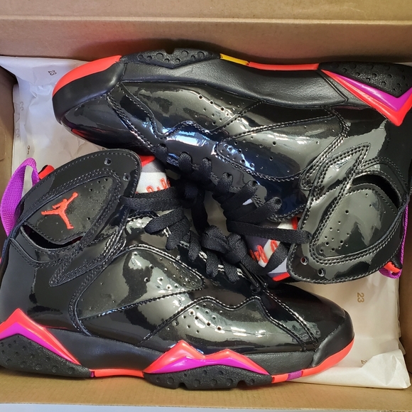 air jordan 7 wmns black patent leather
